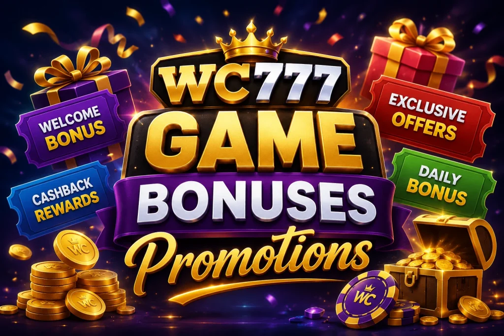 WC777 Game Bonuses, Promotions